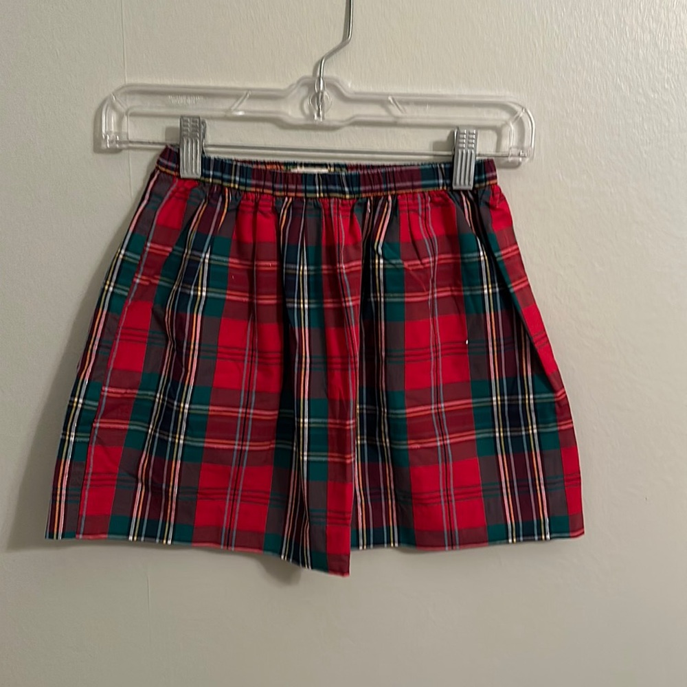 Crewcuts holiday plaid skirt, size 6 to 7 set an 8 to 10 year old
